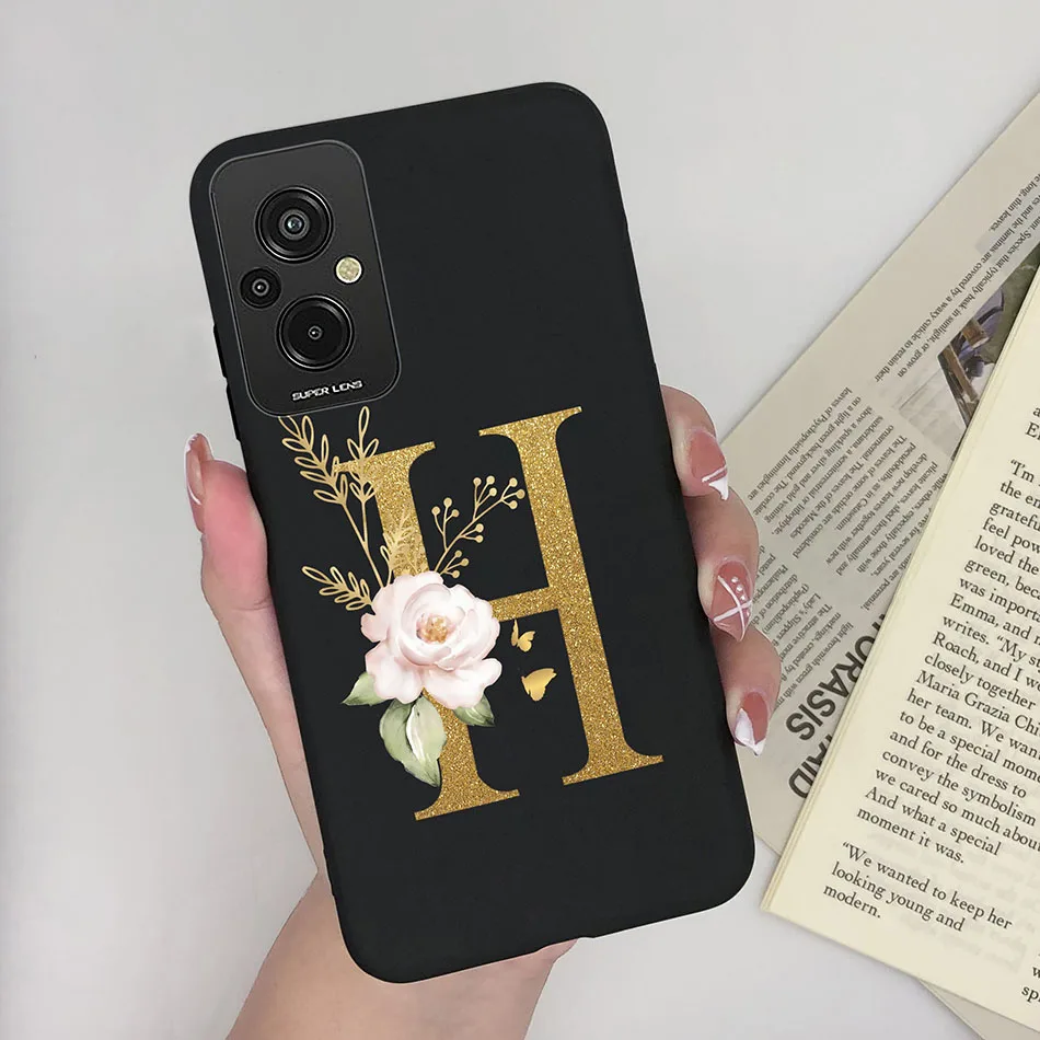 Fundas de teléfono para Xiaomi Redmi 11 Prime 4G, 26 letras, Funda de silicona mate para Redmi11Prime 11 Prime, Funda suave Capa - imagen 3