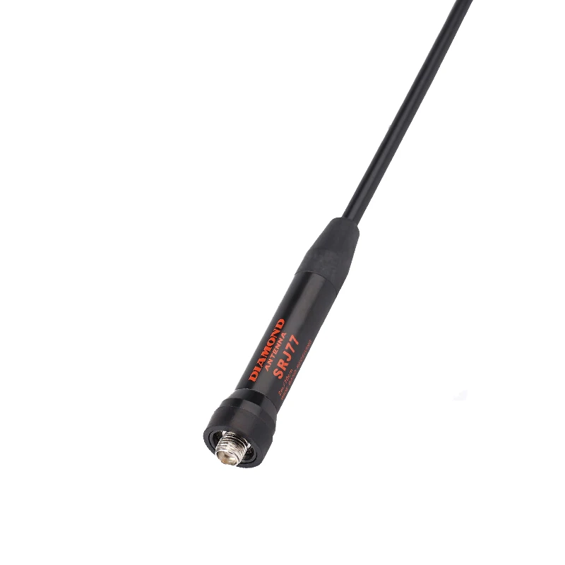 Antena de Radio de mano SRJ77 de diamante Original, amplificador de antena de látigo suave de doble banda para Walkie Talkie, 144/430MH, UHF/VHF, 45cm, nuevo - imagen 3