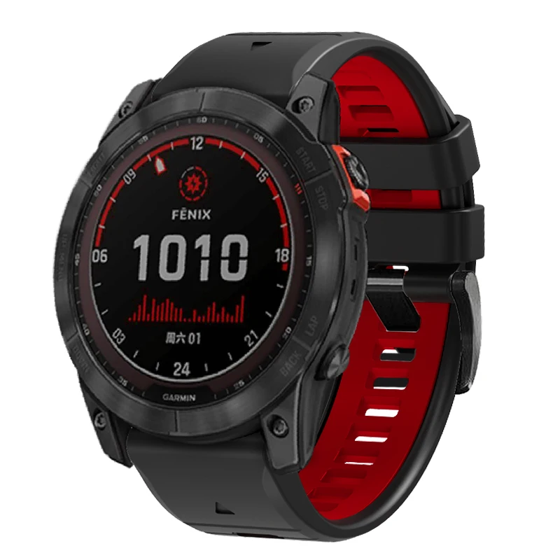 Correa de silicona de 22mm y 26mm para reloj inteligente Garmin Fenix 7 7X Pro de liberación rápida para reloj inteligente Garmin EPIX Pro Gen2 Enduro - imagen 2