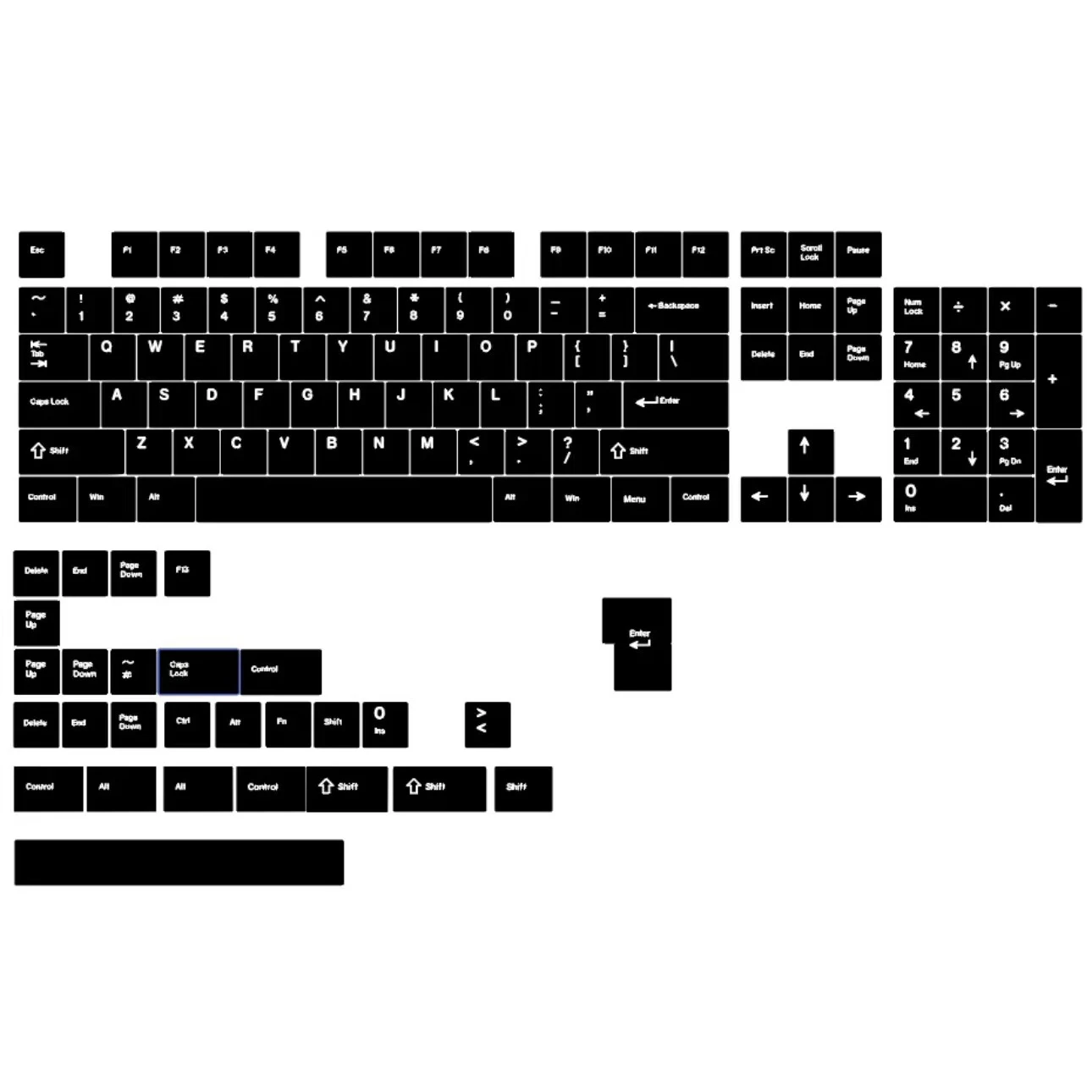 Keebox Shenpo WOB teclado mecánico Sub PBT de cinco lados, teclas DIY, perfil de cereza, juego completo de teclas de presupuesto - imagen 5