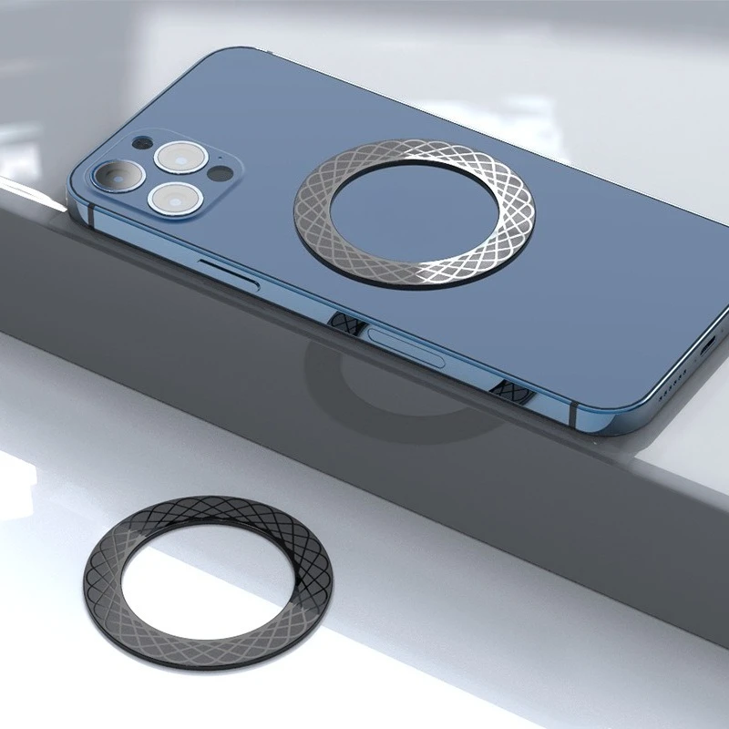 Anillo de placa magnética, pegatina de hoja de hierro, soporte magnético para teléfono de coche para cargador inalámbrico Magsafe para IPhone, Huawei, Samsung, Xiaomi - imagen 4