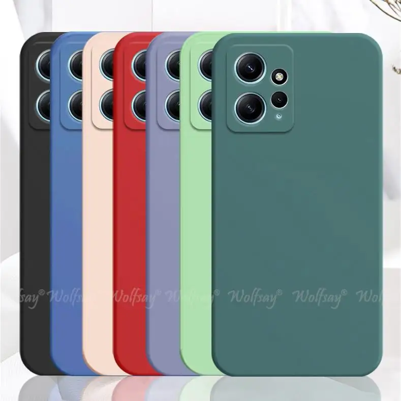 Para Xiaomi Redmi Note 12 funda de silicona líquida Protector de goma liso Redmi Note 12 Pro funda para Redmi Note 12 Pro Plus 12S - imagen 2