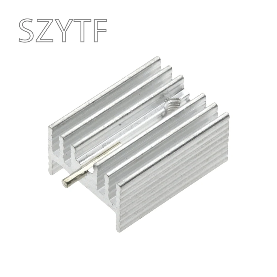 10 Uds radiador de aluminio blanco 15*10*20MM disipador de calor de una sola aguja YHR20 triodo TO-220 especial - imagen 3