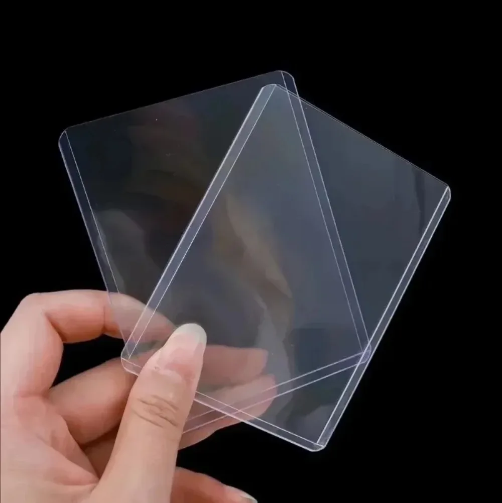 Funda transparente para tarjetas Kpop coreanas, con película protectora, tarjetero transparente, fundas para tarjetas de juego de fotos de ídolo, 35PT, 1-50 Uds. - imagen 4
