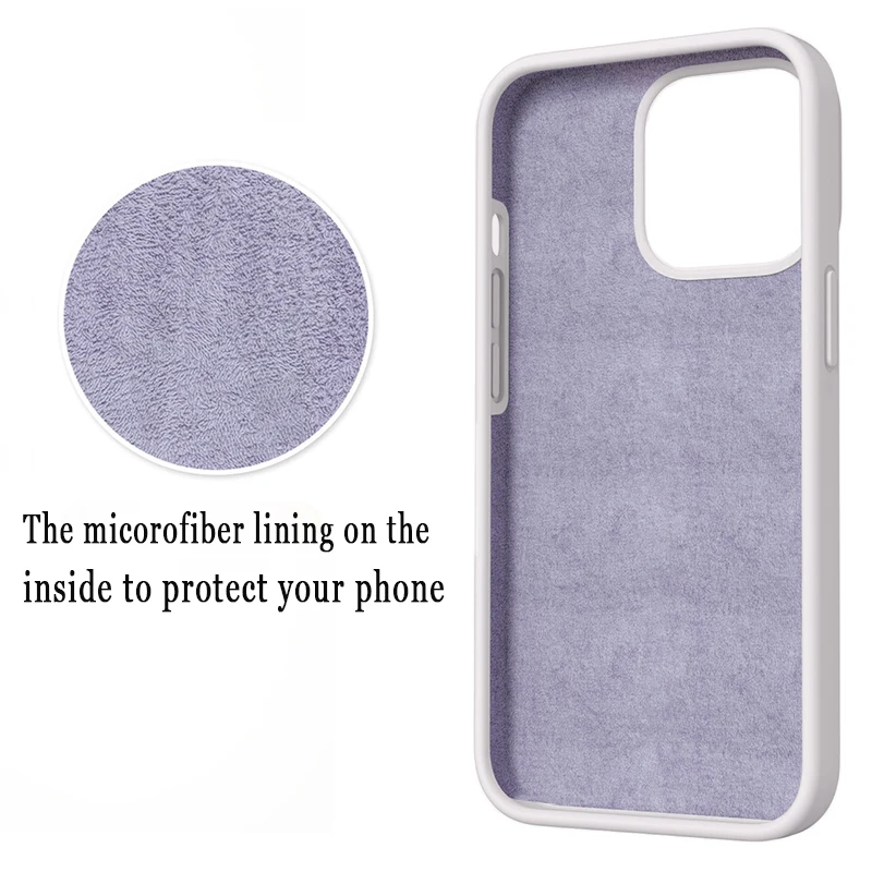 Para iPhone 13 14 15 12 11 Pro Max funda Original de silicona líquida para iPhone X XR XS MAX 8 7 Plus contraportada a prueba de golpes - imagen 5