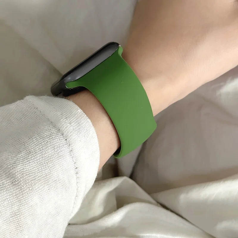 Correa de silicona para Apple Watch 10 correas 46 mm 49mm 45mm 40mm 42mm 41mm 38mm 44 mm pulsera deportiva iWatch serie 9 8 7 SE ultra 3 - imagen 5