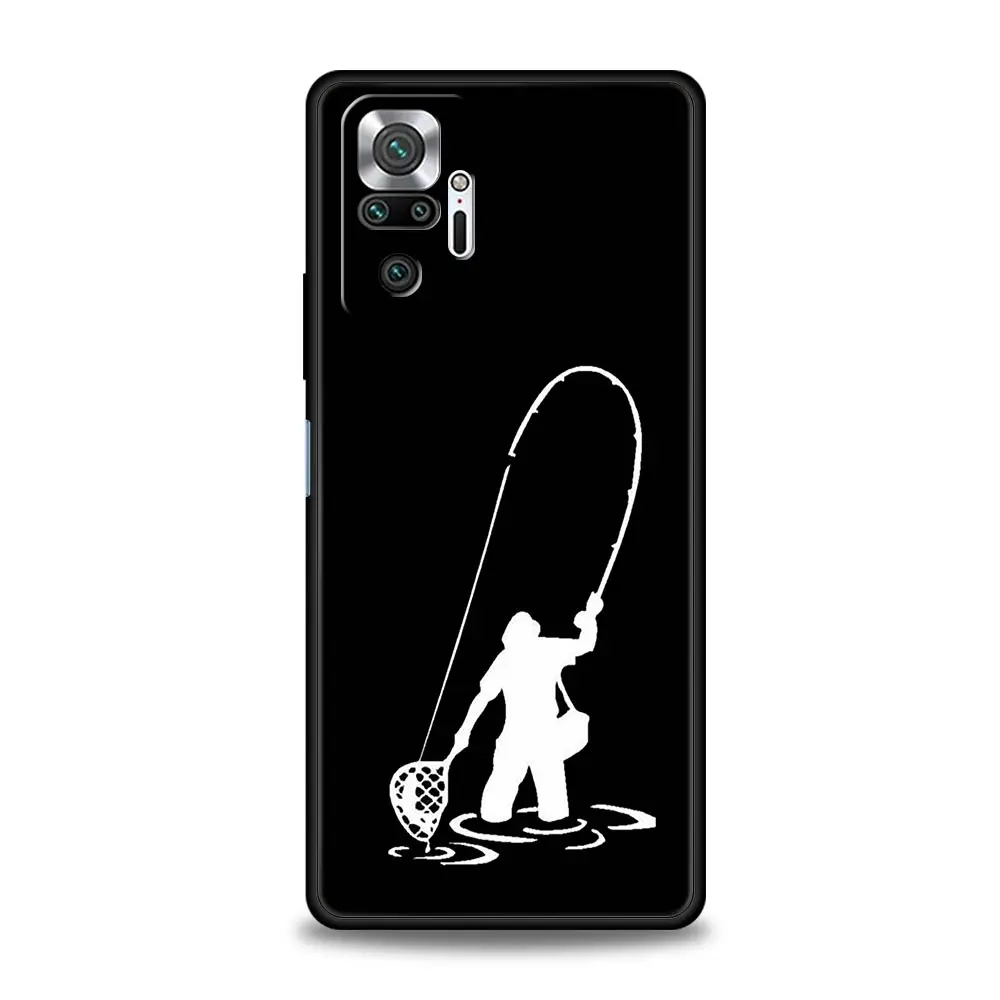 Funda de teléfono con latido del corazón de pesca para Xiaomi Redmi Note 14 13 12 5G 11 10 Pro Plus 4G 9S 9 14C 13C 12C 10C 9C 9A funda suave de TPU - imagen 4