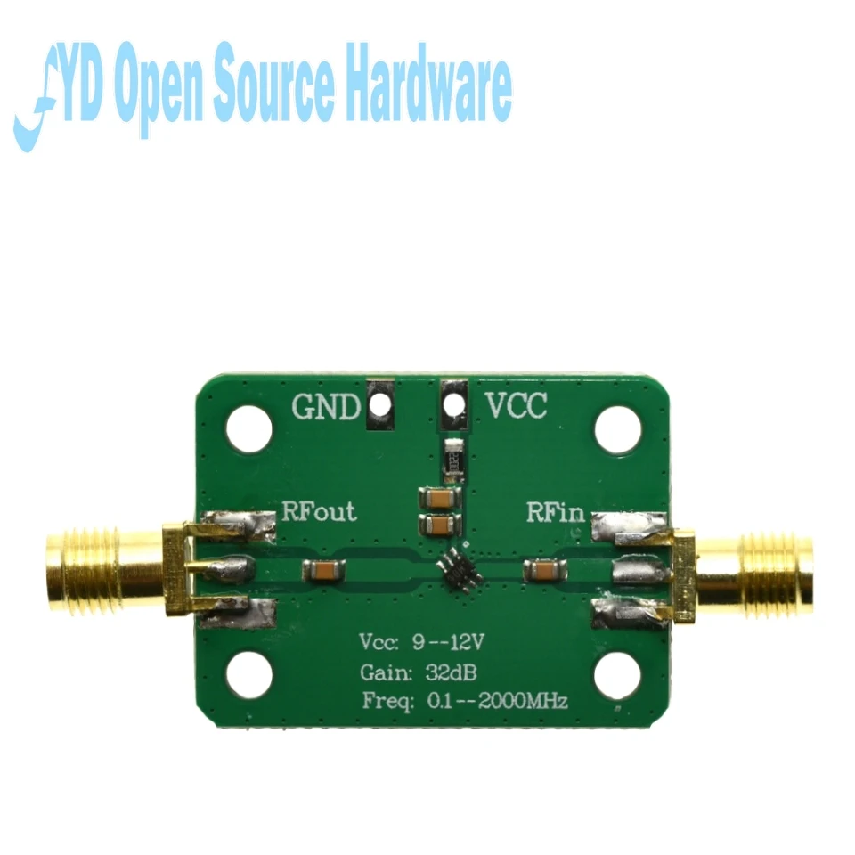 Amplificador de banda ancha RF de bajo ruido, potencia media LNA (Ganancia de 0,1-2000MHz 30dB) - imagen 2