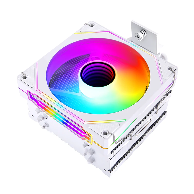 XUANFENG-enfriador refrigerado por aire para Cpu, totalmente blanco y negro, 4 tubos de calor usados para AM4 AM5 x79 x99 i5 i7 i9, ventilador de rodamiento hidráulico de ordenador de 120mm - imagen 5