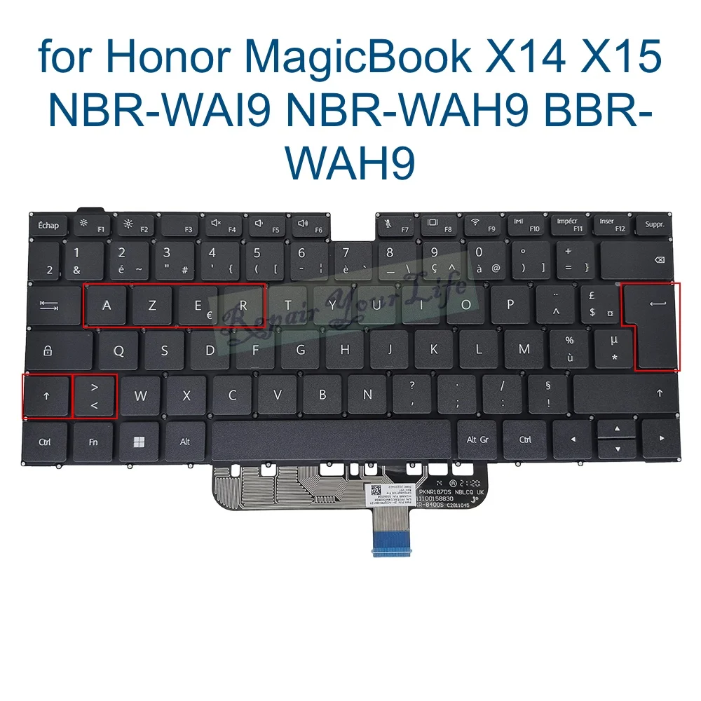 Teclado de PT-PO AZERTY francés para Honor, MagicBook X14, X15, NBR-WAI9, NBR-WAH9, Brasil, portugués, 9z. Ng2sh