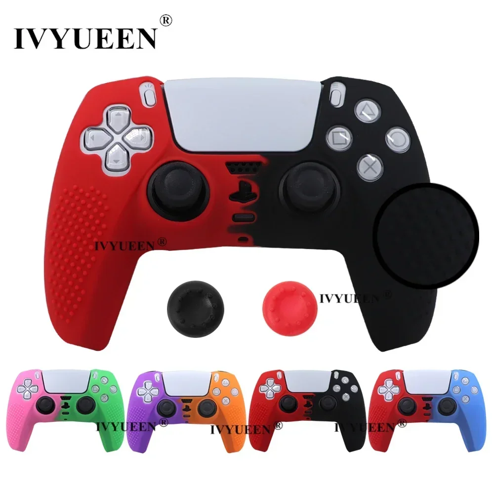 IVYUEEN edición tachonada piel protectora antideslizante para controlador PlayStation 5 PS5 funda de silicona empuñaduras de pulgar para cubierta Dualsense