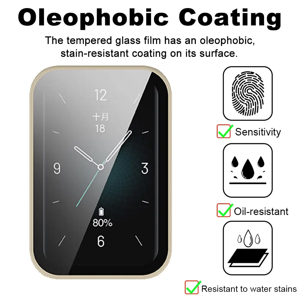 Vidrio templado + funda de PC para reloj inteligente Honor Band 9, Protector de pantalla integral, parachoques duro para Huawei Honor Band9 - imagen 4