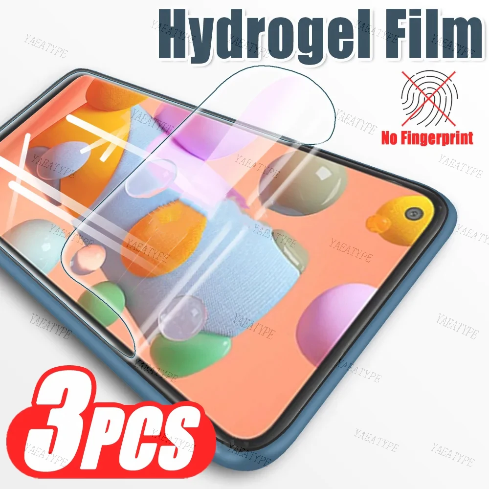 3 uds película de hidrogel de cubierta completa para Samsung Galaxy A71 A51 A21 A11 A31 A21s 5G Protector de pantalla