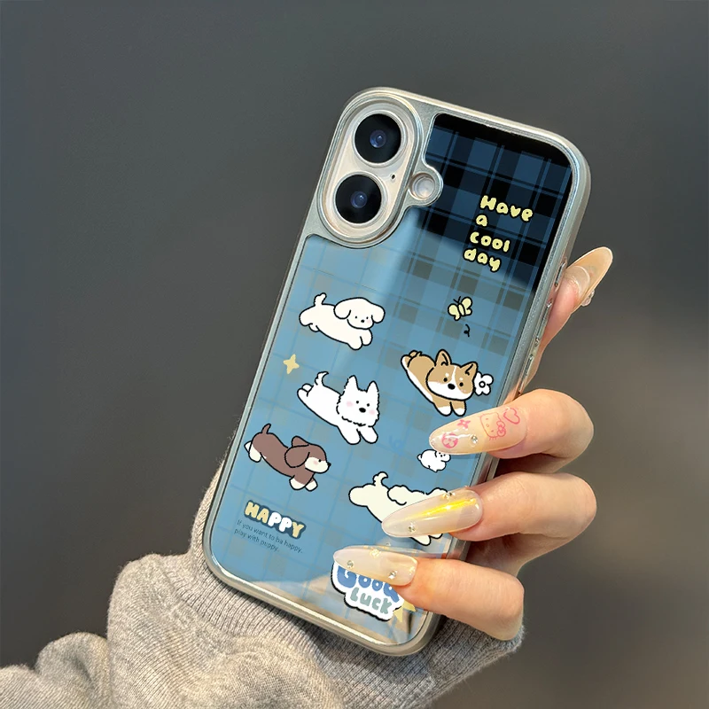 Tiene un día genial cachorro funda de teléfono para iPhone11/12/13/14/15/16/17 Pro Max AIR PLUS epoxi TPU anticaída - imagen 4