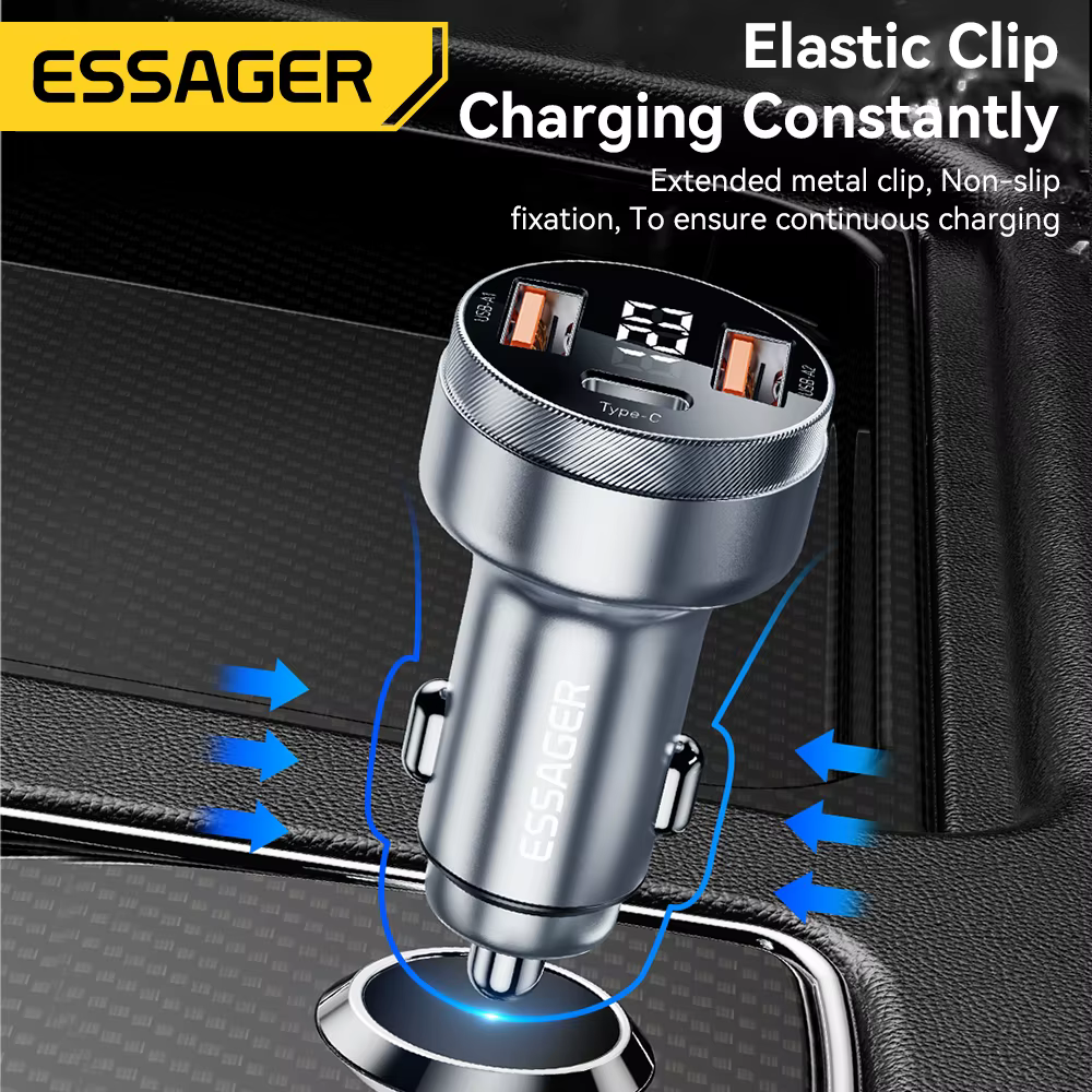 Essager Cargador Coche USB-C PD 80W Carga Rápida - imagen 5