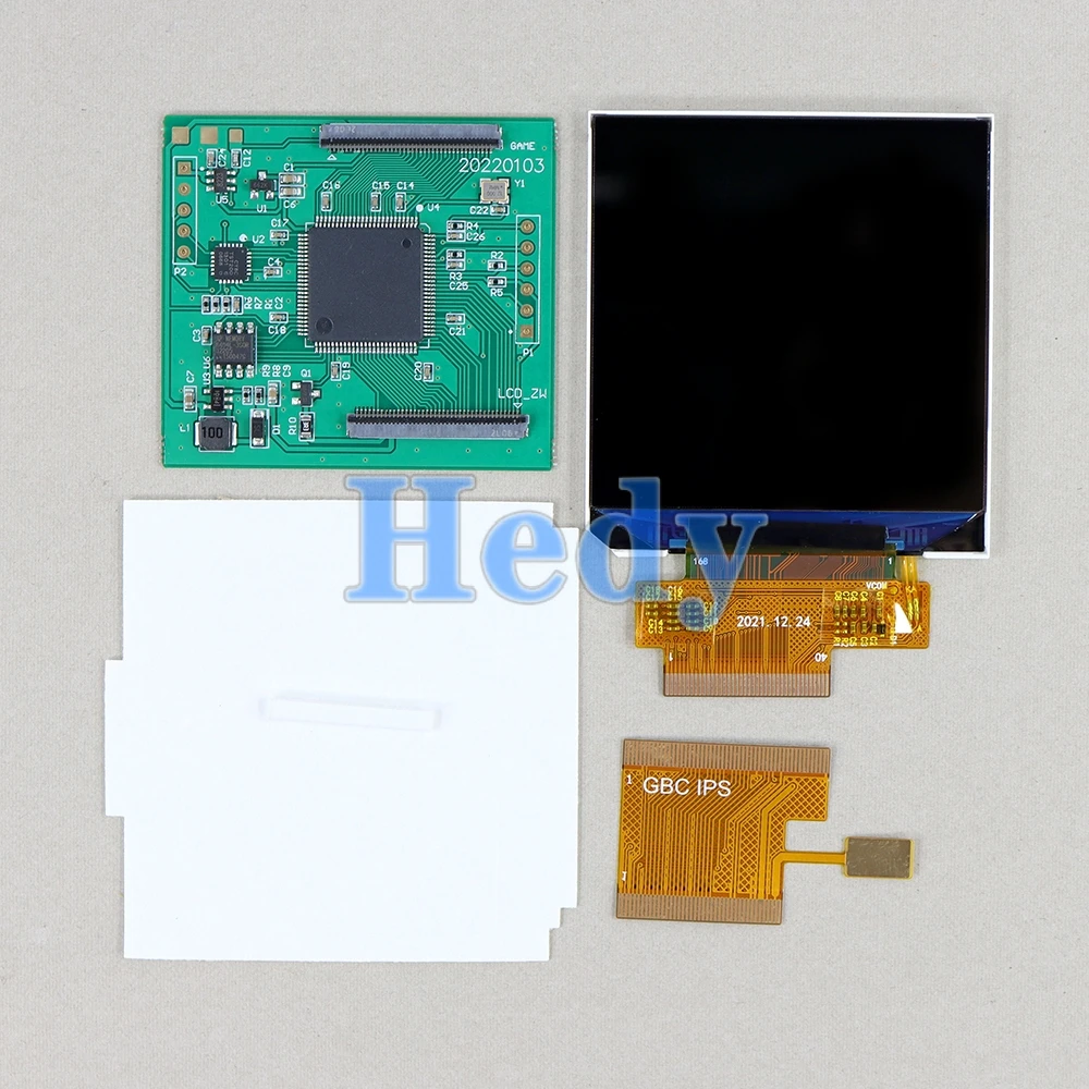 Pantalla LCD de alto brillo para Nintendo Gameboy, pantalla LCD de 2,45 pulgadas, Color GBC, sin necesidad de cortar la carcasa, 5 Juegos, tamaño Original, nuevo - imagen 3