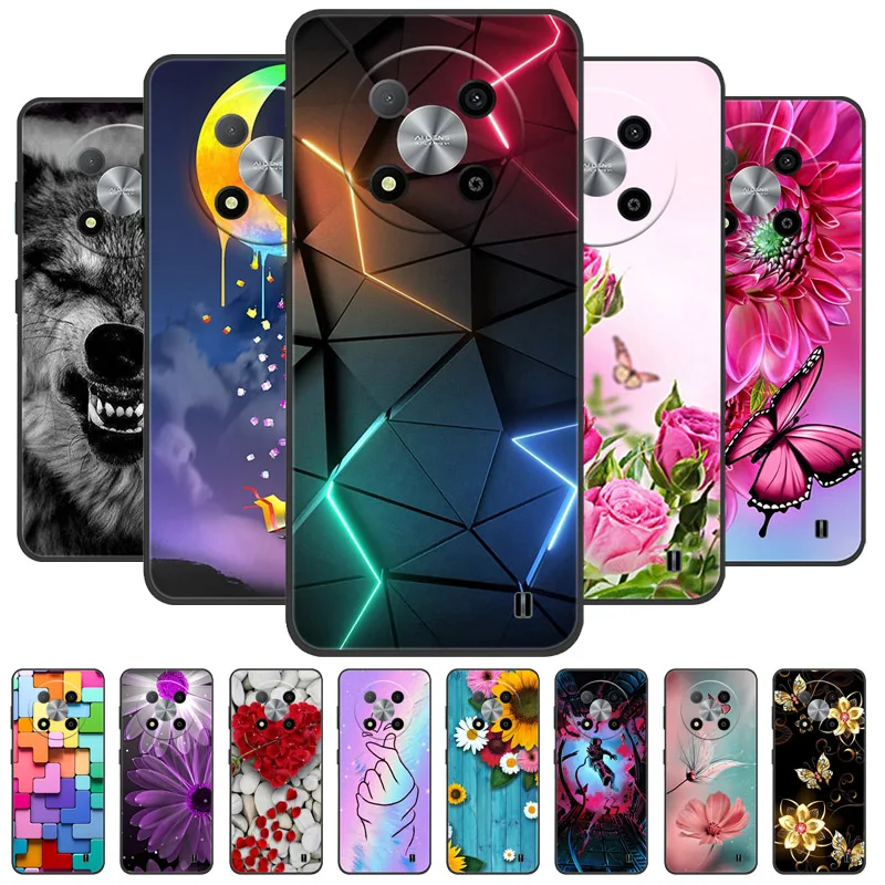 Para ZTE Blade A73 5G funda A 73 cubierta negra León Lobo fundas traseras suaves de silicona para ZTE Blade A73 5G funda 2023 carcasa protectora