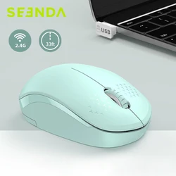 Ratón inalámbrico silencioso Seenda USB 2,4 GHz para PC y Mac