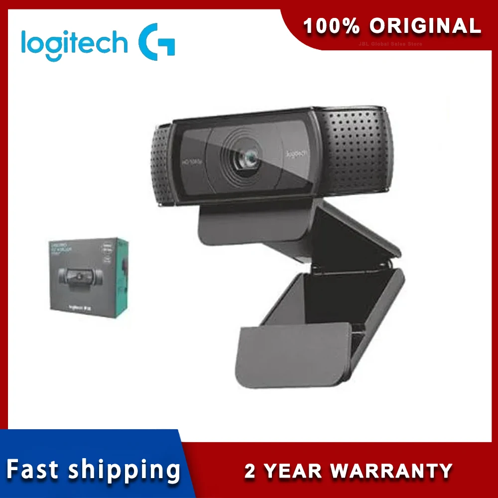 Logitech HD C920Pro Webcam Widescreen Video Calling and Recording 1080p Camera Built-in microphone For Desktop Laptop