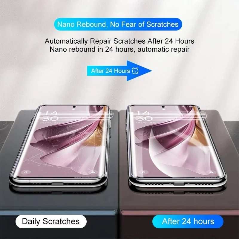3 uds película de hidrogel para OPPO Reno 10 9 8 7 Pro Plus Protector de pantalla suave para OPPO Reno 7Z 8T 6 5 Lite película protectora HD - imagen 3