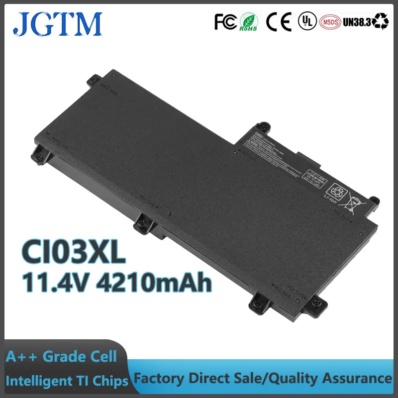 JGTM-batería para ordenador portátil, pila de 11,4 V y 4210mAh para HP ProBook 640 G2 645 G2 650 G2 655 G2 Series CI03 CI03XL HSTNN-UB6Q 801554-001 - imagen 2