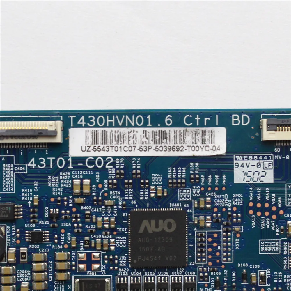 Placa Tcon T430HVN01.6 CTRL BD 43T01-C02 para TV UN43J5200AF, Unidad de placa controladora LCD T430HVN01.6 43T01-C02 - imagen 2