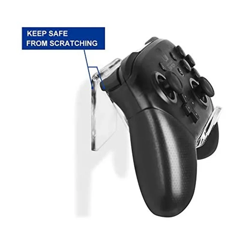 Soporte para controlador de juego, colgador de auriculares acrílico, soporte de montaje en pared, gancho autoadhesivo para auriculares de Gamepads de PC de escritorio, 2021 - imagen 2