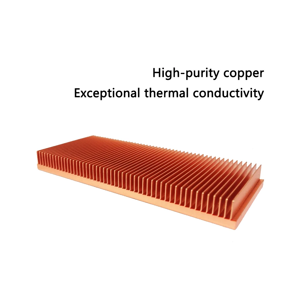 Disipador de calor de cobre rojo, radiador de aleta raspado, varios tamaños, radiador de cobre DIY para Chips electrónicos Raspberry Pi, LED, impresoras 3D