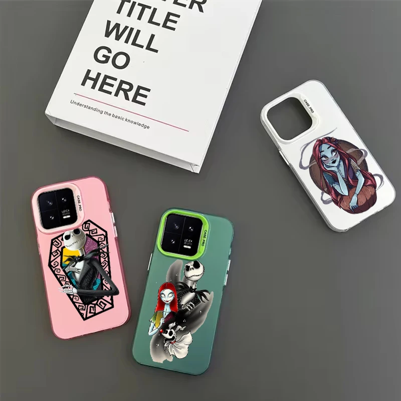 Jack esqueleto Sally para Xiaomi Redmi Note 13 12 11 11S 10 10T 9 Pro Plus funda de teléfono plateada de color mate - imagen 4