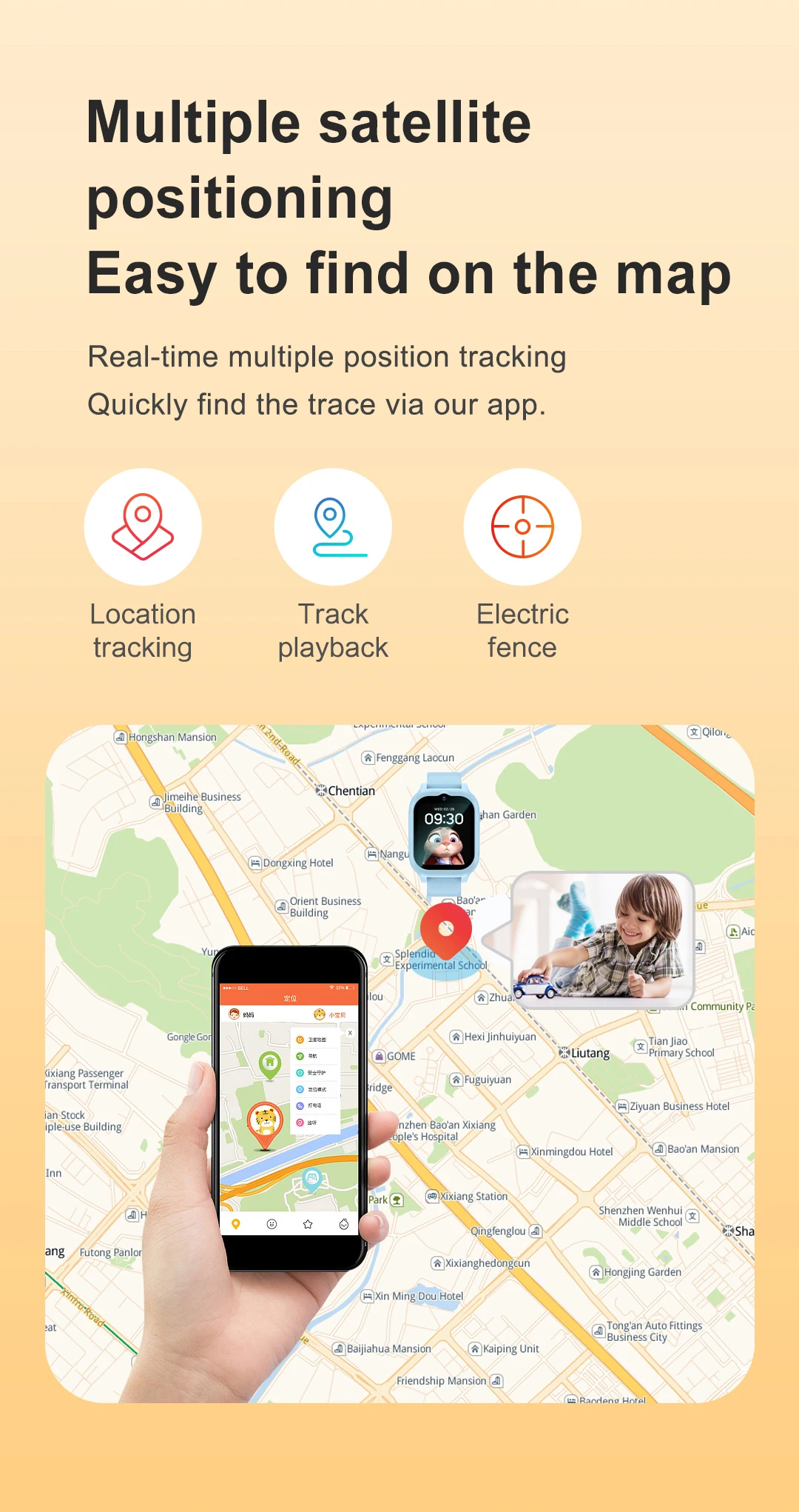 Reloj inteligente K26 para niños, posicionamiento GPS, tarjeta Sim 4G, llamada telefónica SOS, monitoreo de vídeo por voz a prueba de agua, cámara HD de 5 días - imagen 4
