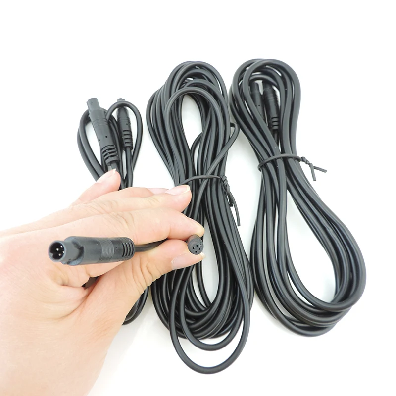 Cable de núcleo de cobre de 4 pines, 5 pines, 6 pines, 8 pines, Cable de cámara DVR, Monitor HD, Cable de extensión de cámara de visión trasera de vehículo, macho a hembra - imagen 3