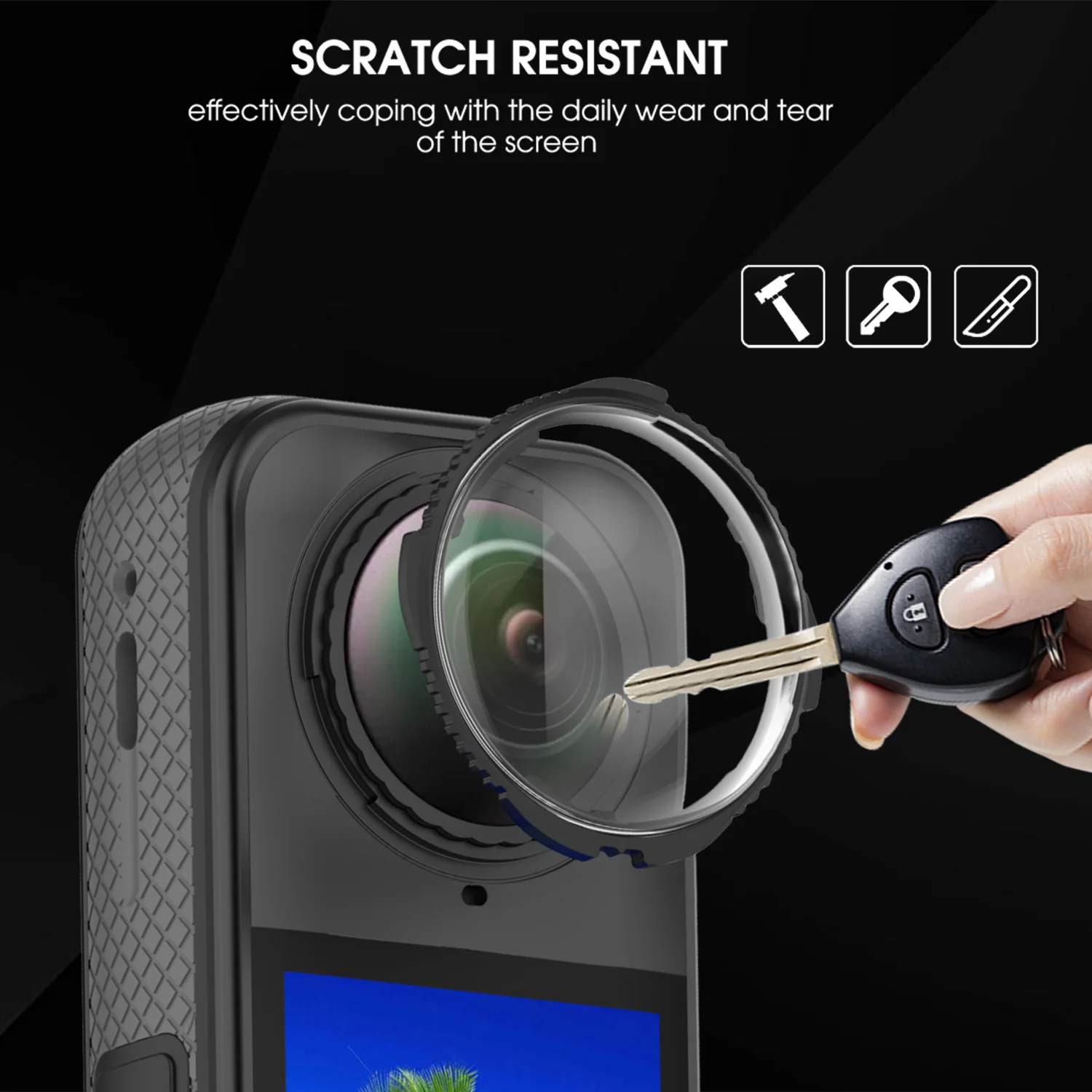 Protectores mejorados para lente de cámara Insta360 X4, tapa protectora giratoria para lente de PC, protección a prueba de golpes para Insta360 X4 - imagen 5