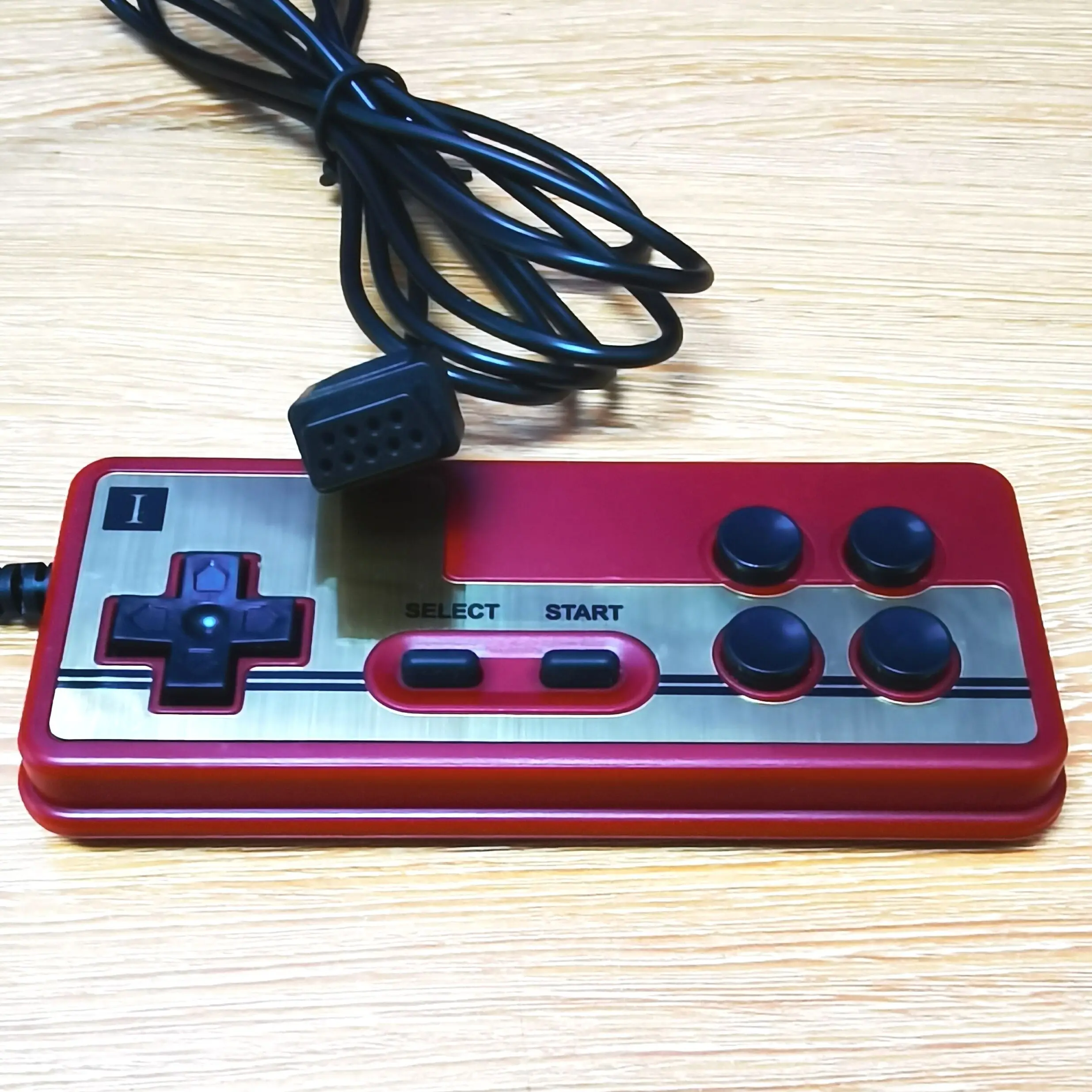 Controlador de juego de respaldo de 9 pines, 1 piezas, para FC, ordenador familiar, máquina roja y blanca, consola de juegos de 8 bits, reproductor de juegos de TV - imagen 3