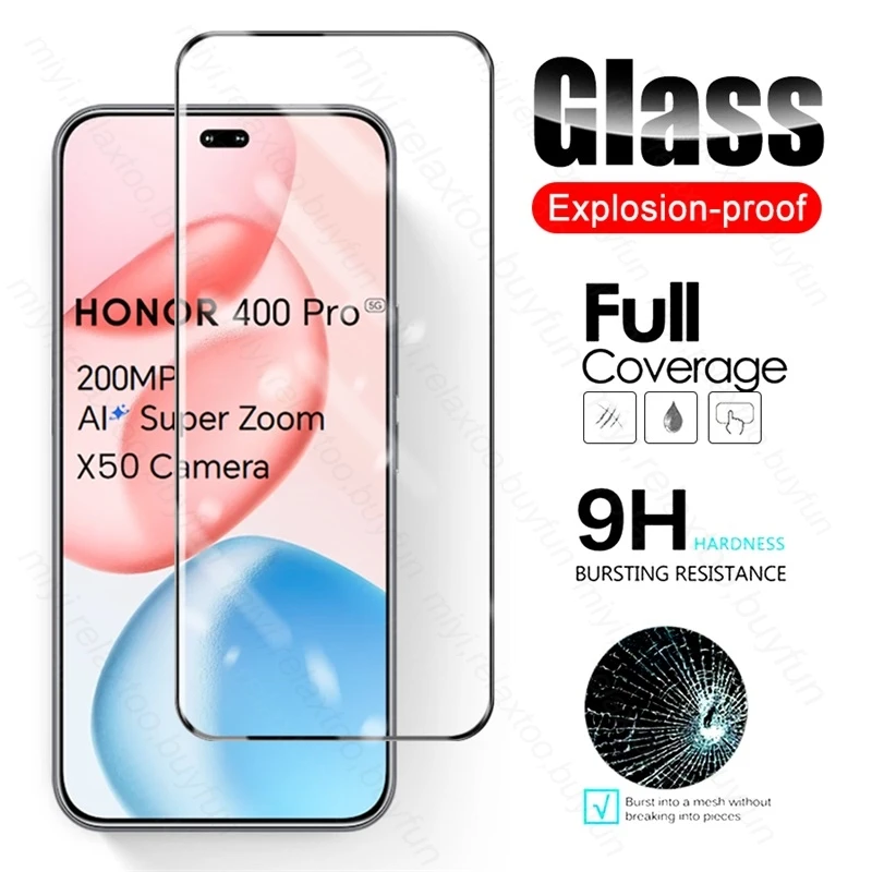 Honor400Pro vidrio 9D vidrio Protector para Honor 400 Pro 5G Protector de pantalla curvo película templada Honor400 Honar Honer 400Pro 2025