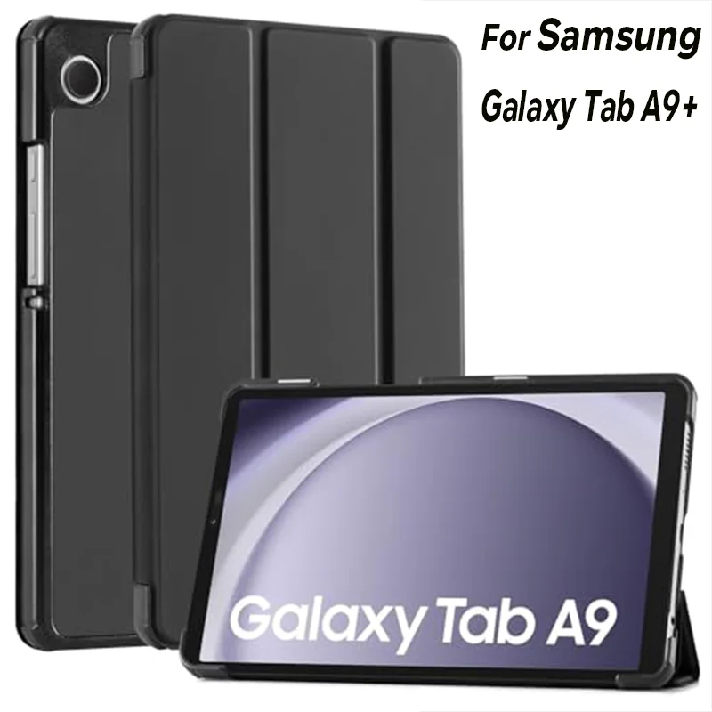 Funda con tapa magnética para tableta Samsung Galaxy Tab A9 Plus, carcasa trasera de TPU suave de 11 pulgadas para Galaxy Tab 9 2023 SM-X110, SM-X115 - imagen 2