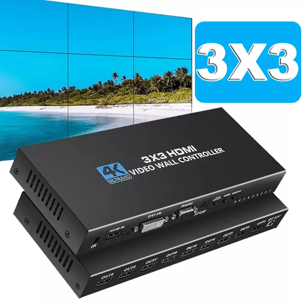 Controlador Videowall HDMI 4K – Multivista 3x3/2x2