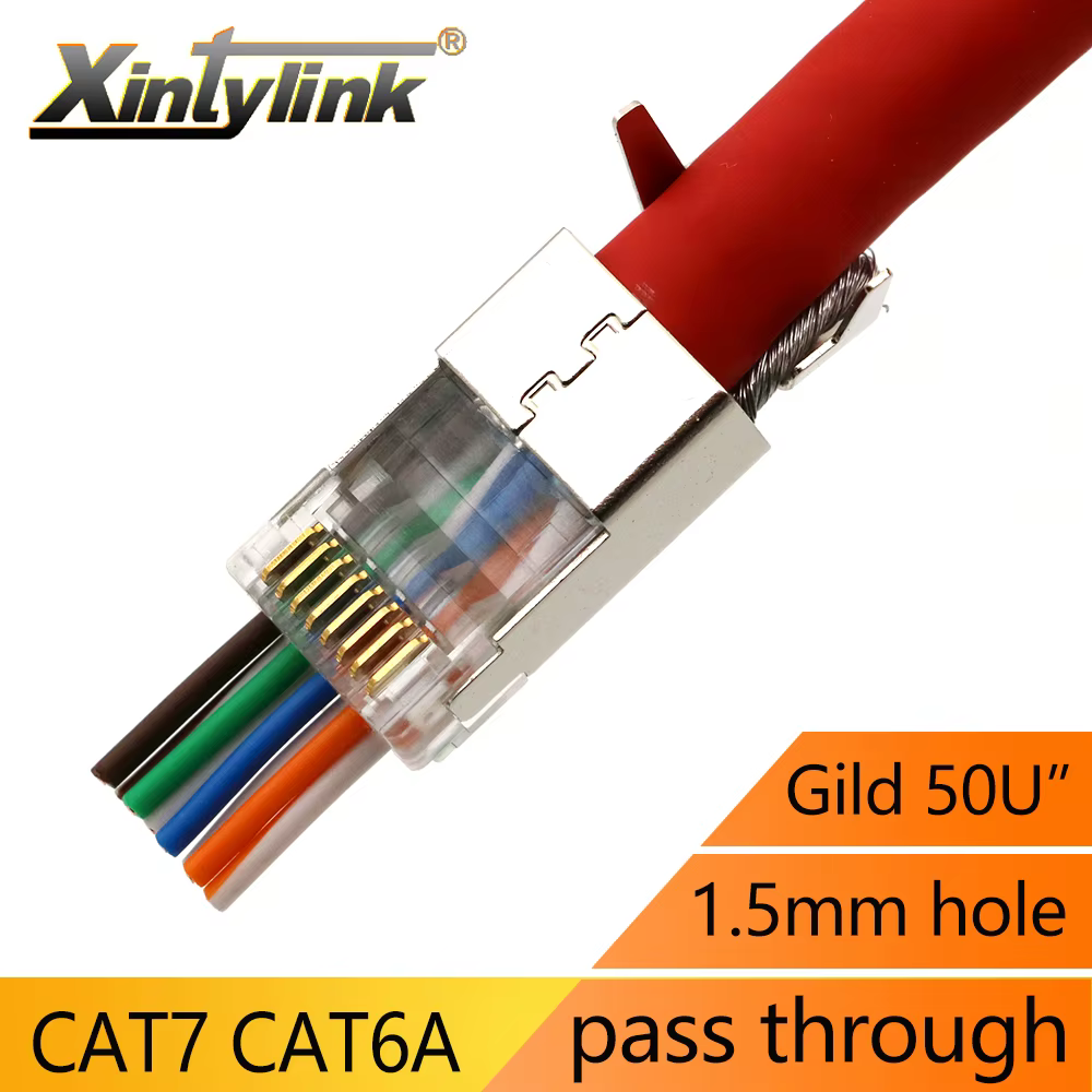 Xintylink Conector RJ45 CAT8 Ethernet Blindado de alto rendimiento - imagen 2