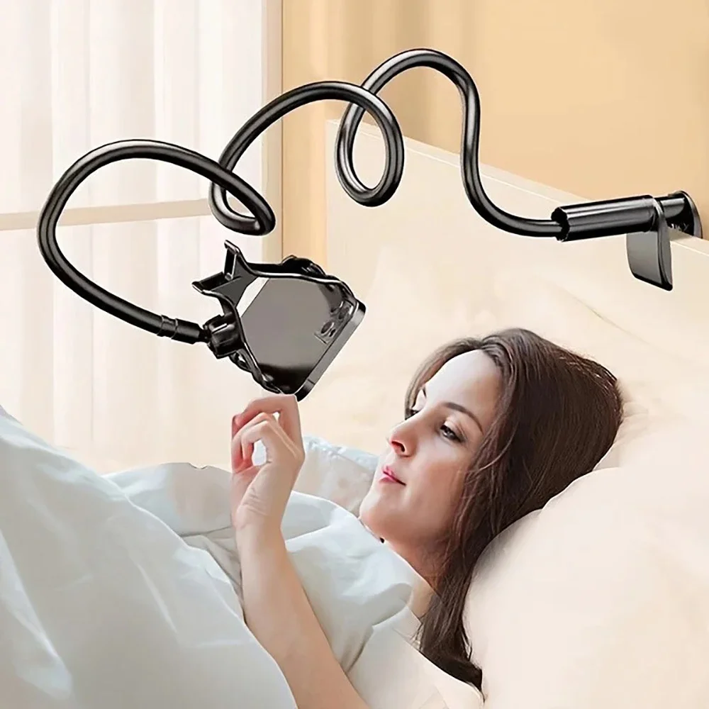 Soporte ajustable para teléfonos móviles perezosos, Clip de brazo Flexible Universal, soporte de escritorio portátil para cama en casa, soporte para teléfono inteligente
