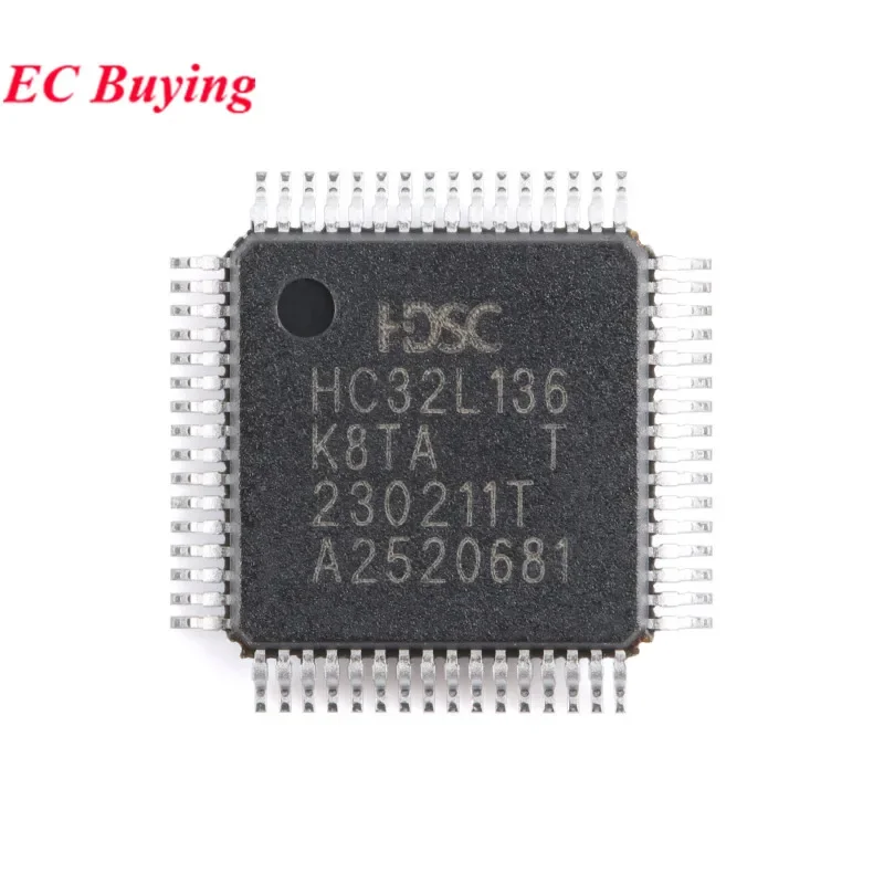 5 uds/1 unidad HC32L136K8TA HC32L136 K8TA LQFP-64 48MHz ARM Cortex-M0 + Chip microcontrolador MCU de 32 bits IC - imagen 3