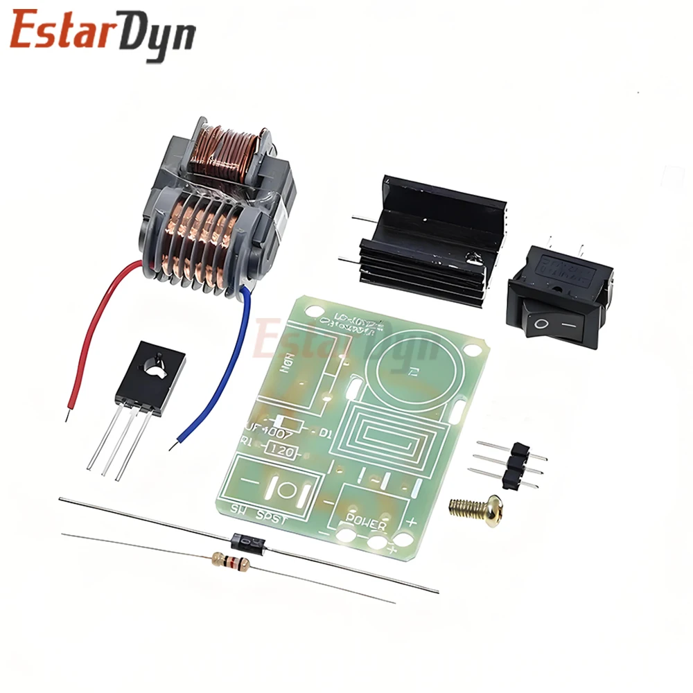 Generador de encendido de arco de alto voltaje, 15KV, CC de alta frecuencia, inversor de refuerzo, Kit de bricolaje 18650, transformador de núcleo en U, Suite de 3,7 V - imagen 5