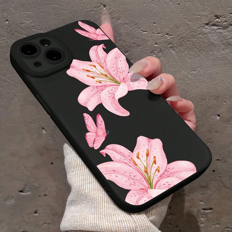 Funda de teléfono con flor de hibisco rosa para Samsung Galaxy S25 S24 S23 S22 Ultra Plus FE A56 A36 A16 A55 A54 A53 A35 A34 A33 A52S - imagen 3