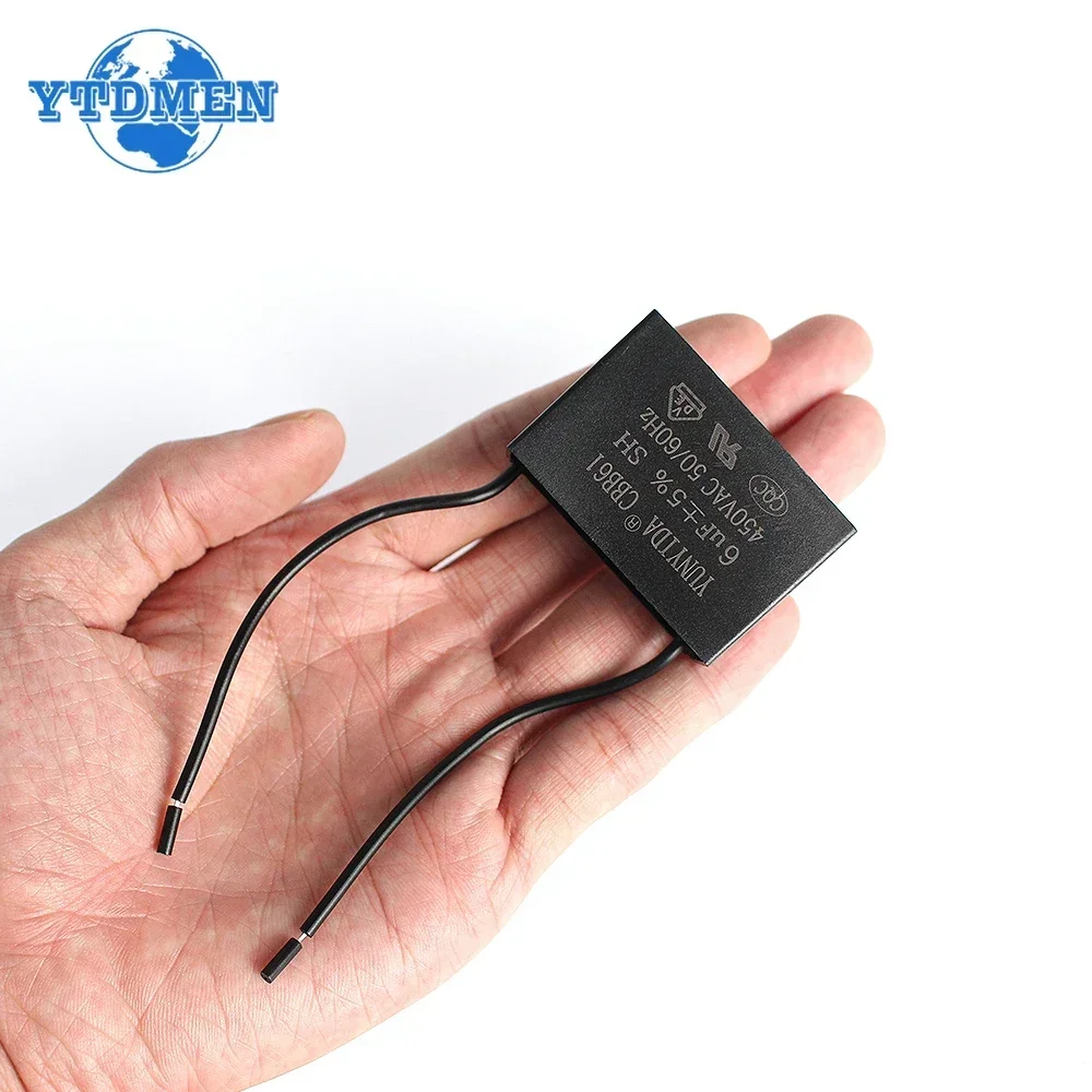 3 uds CBB61 450V condensador de ventilador 0,8/1/1,2/1,5/1,8/2/2,5/3/3,5/4,5/5/6/7/8/10 UF Kit de condensadores rectangulares para Motor de ventilador de techo - imagen 3