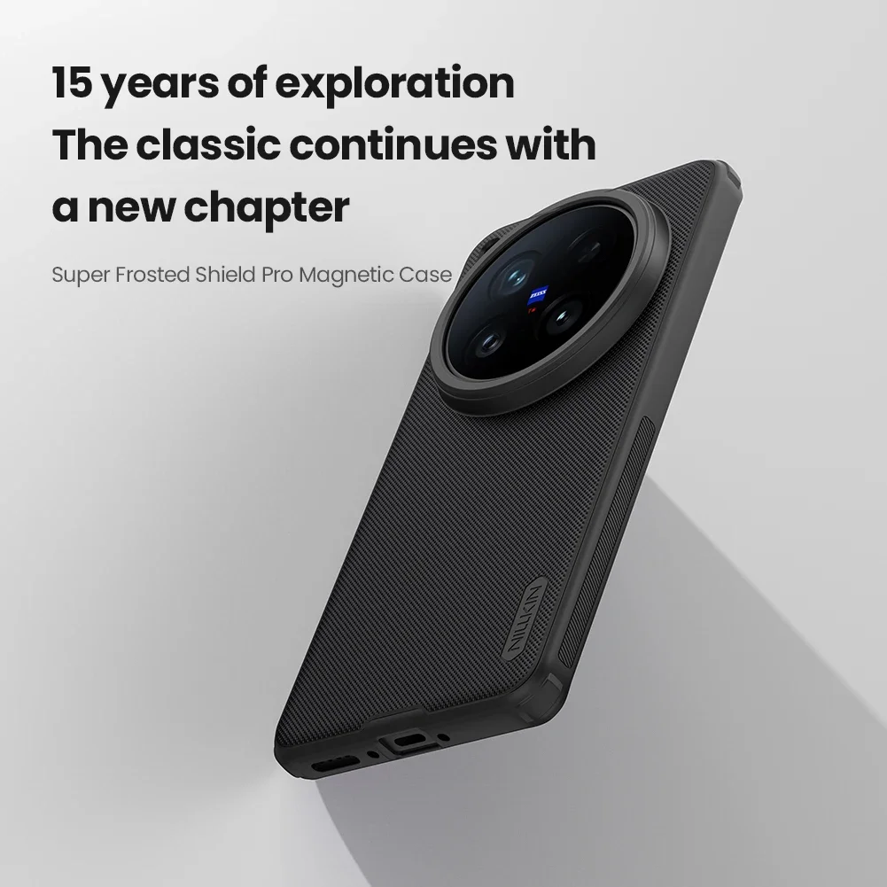 Nillkin para Vivo X200 Ultra 5G funda Super Frosted Shield Pro magnética ultrafina dura Magsafe delgada cubierta de borde suave - imagen 4