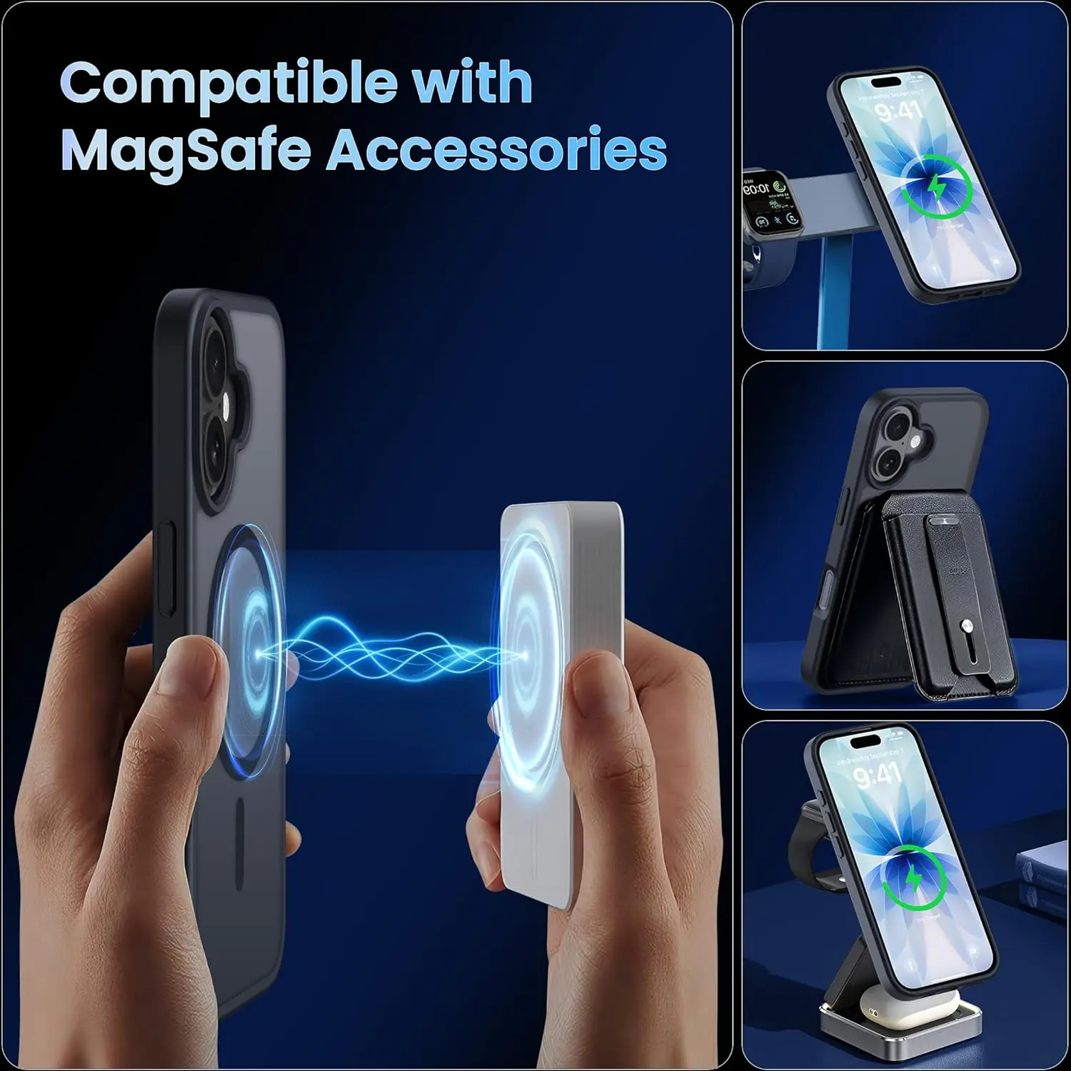 Funda mate para Magsafe iPhone 17 Pro Max Air 16E 16 E 15 Plus 14 13 12 11 iPhone17 17Pro 16Pro Mag accesorios de cubierta de teléfono seguro - imagen 5