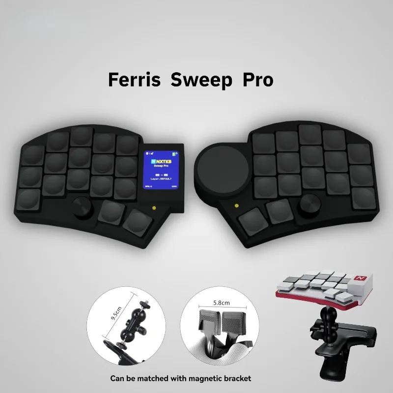 Teclado Ferris Sweep Pro Split, teclado inalámbrico personalizado de 34 teclas, Trackpad de perfil bajo, teclados mecánicos para juegos y oficina - imagen 2