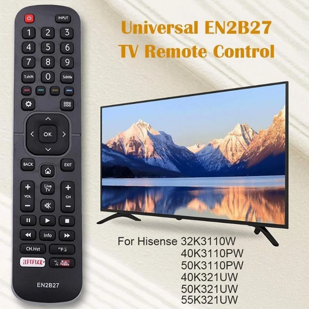 Control remoto de TV Universal para EN2B27 Hisense 32K3110W 40K3110PW 50K3110PW LCD LED controlador remoto de TV de repuesto inteligente