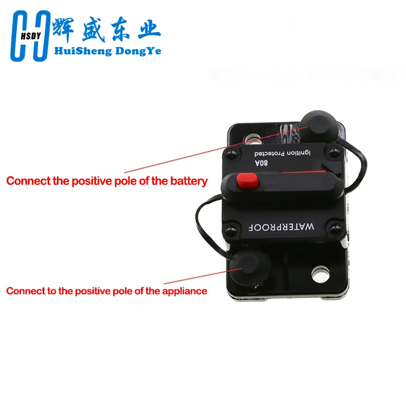 Fusible de disyuntor de 12-48V CC, reinicio 30A 40A 50A 60A 70A 80A 100A 120A 150A 200A 250A 300A AMP para coche barco Auto impermeable - imagen 5