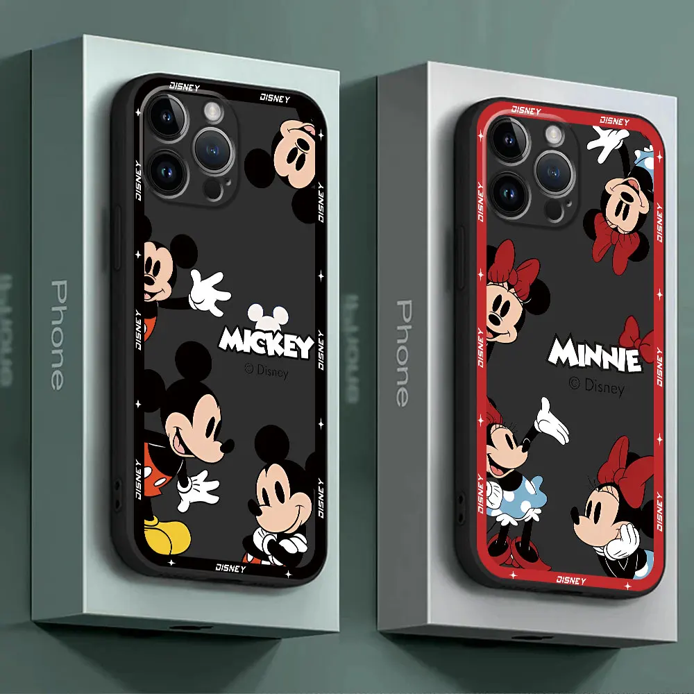 Funda de silicona para Google Pixel 6 Pro 7a 8 Pro 6a 7 Pro Capa de lujo Disney Mickey Minnie Mouse