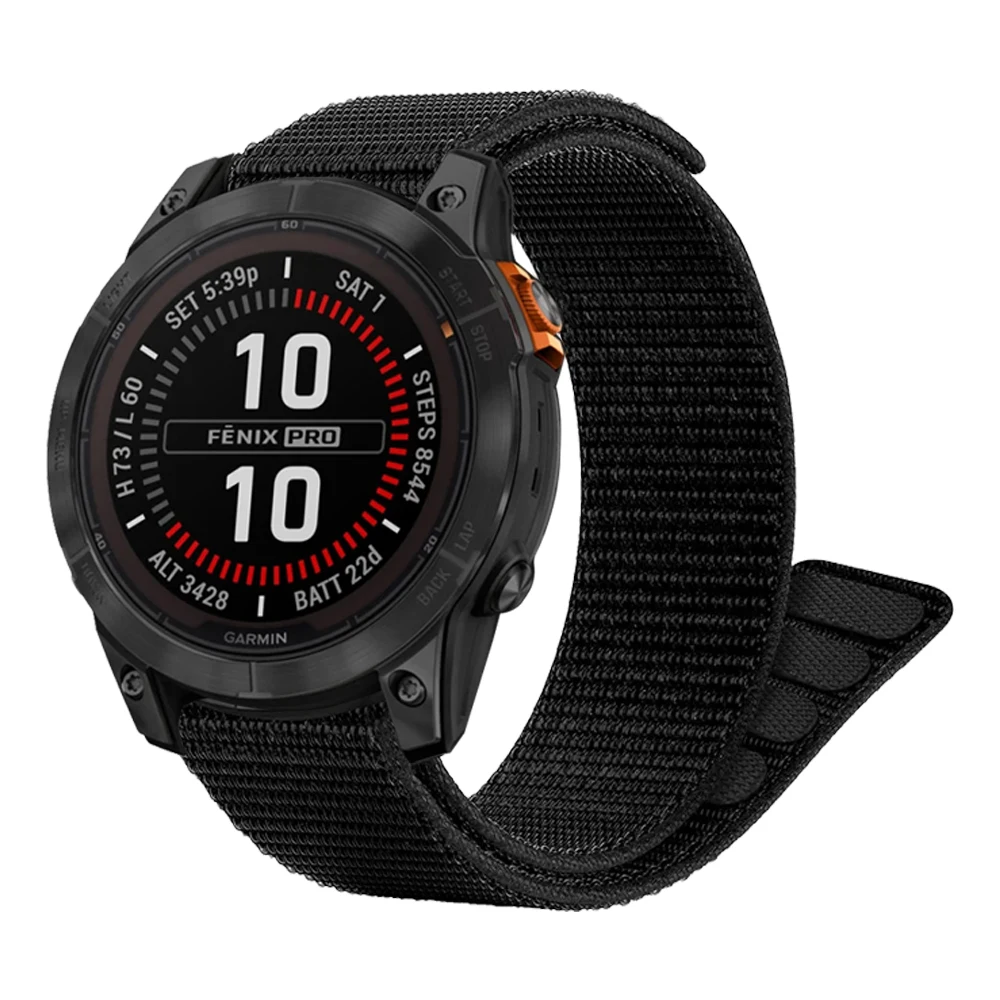 Correa de nailon con gancho de 22mm y 26mm para Garmin Fenix 7 7X 6X Pro/Epix Pro Gen 2 47mm 51mm/Enduro/TACTIX/Forerunner 965 955 - imagen 2
