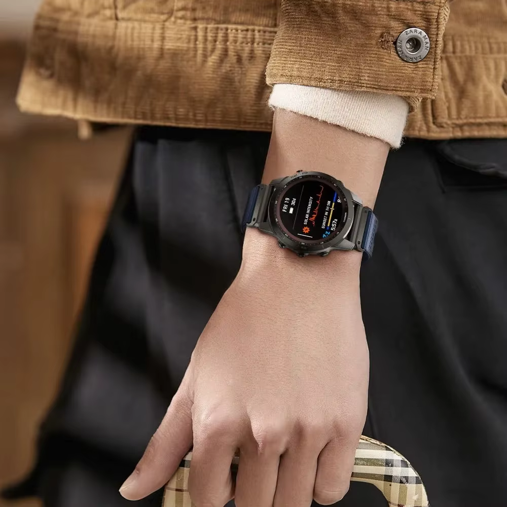 Correa de liberación rápida con bucle de nailon de 22mm y 26mm para Garmin Fenix 8 7X 7 Pro 6X 5Plus Tactix 8 7 Forerunner 965 970 Enduro 2 3 Epix Band - imagen 5